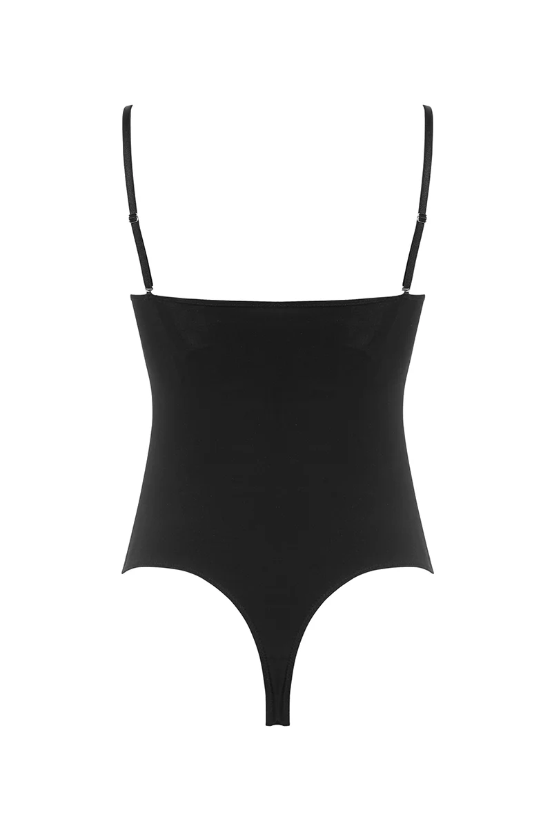 Czarne body z fiszbinami Elodie - Image 3