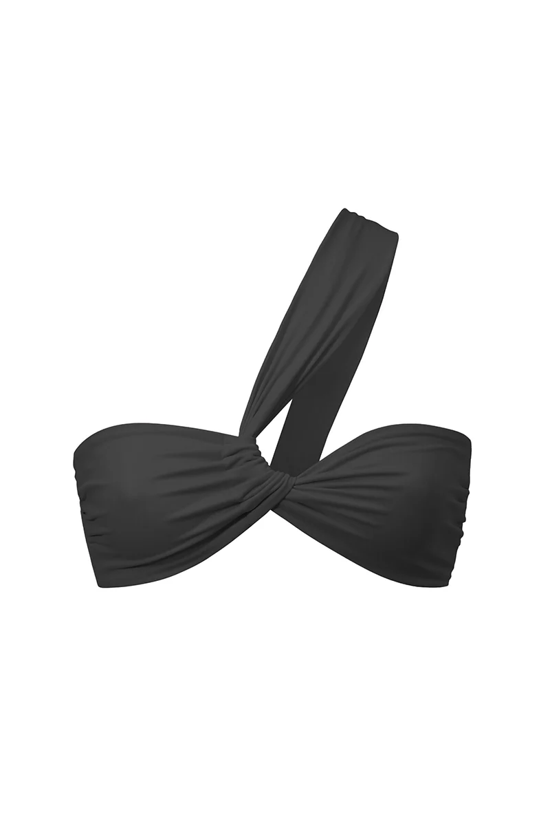 Czarny asymetryczny top bikini Kirei - Image 2