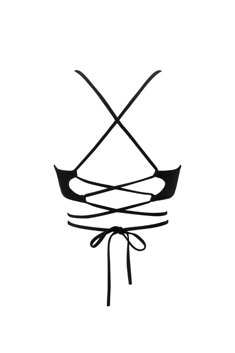 Czarny wiązany stanik od bikini Venus - Image 2