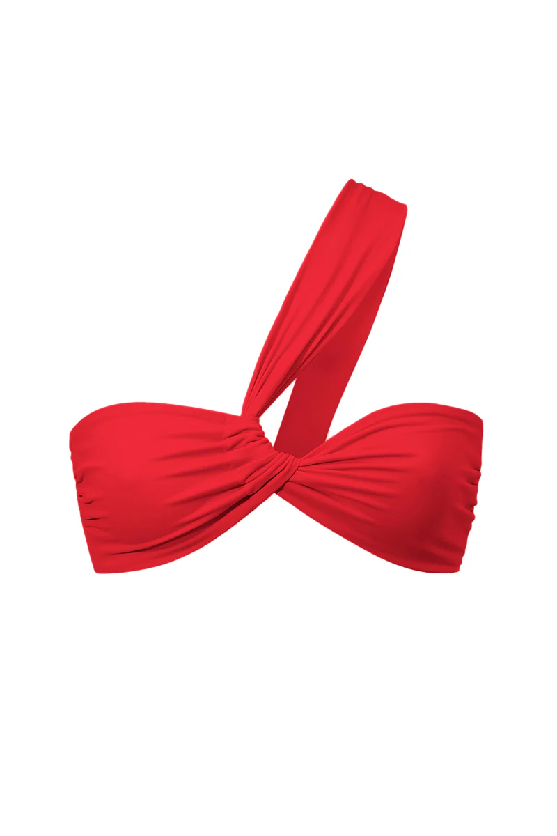 Czerwony asymetryczny top bikini Kirei - Image 2