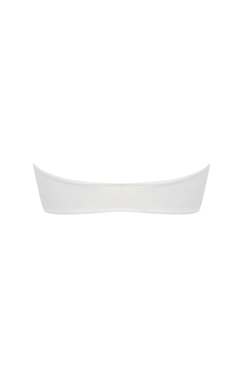 Góra od bikini typu bandeau Maui Off White - Image 3