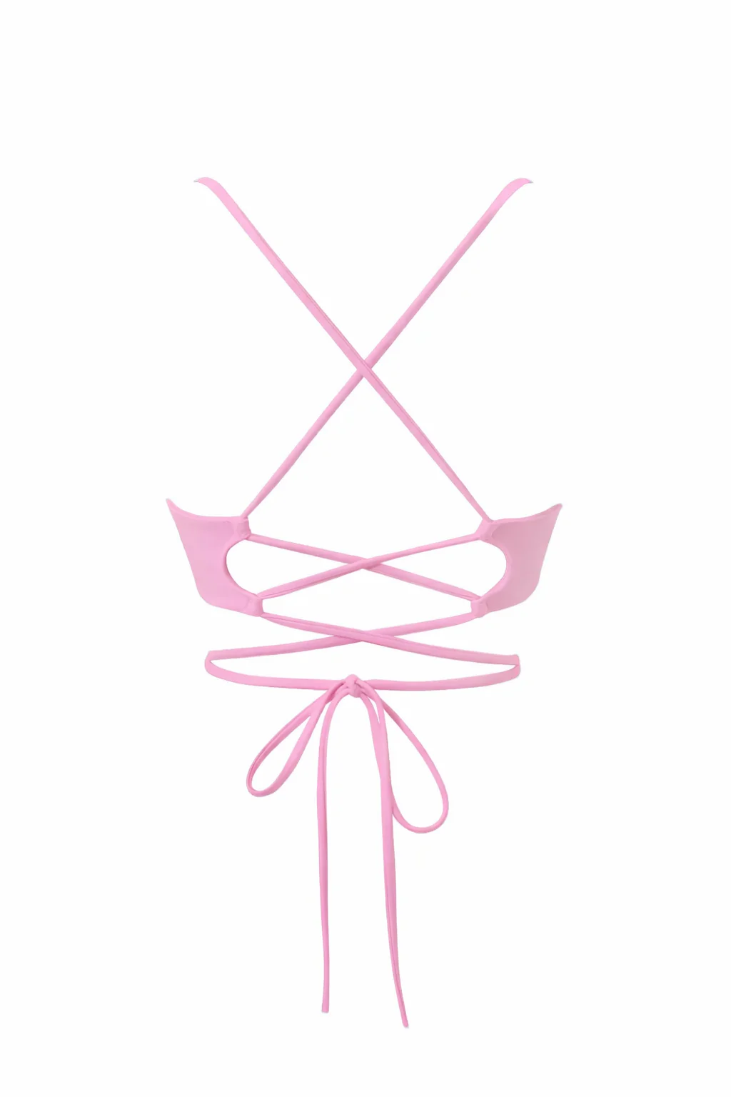 Wiązany stanik od bikini Malibu Pink - Image 2
